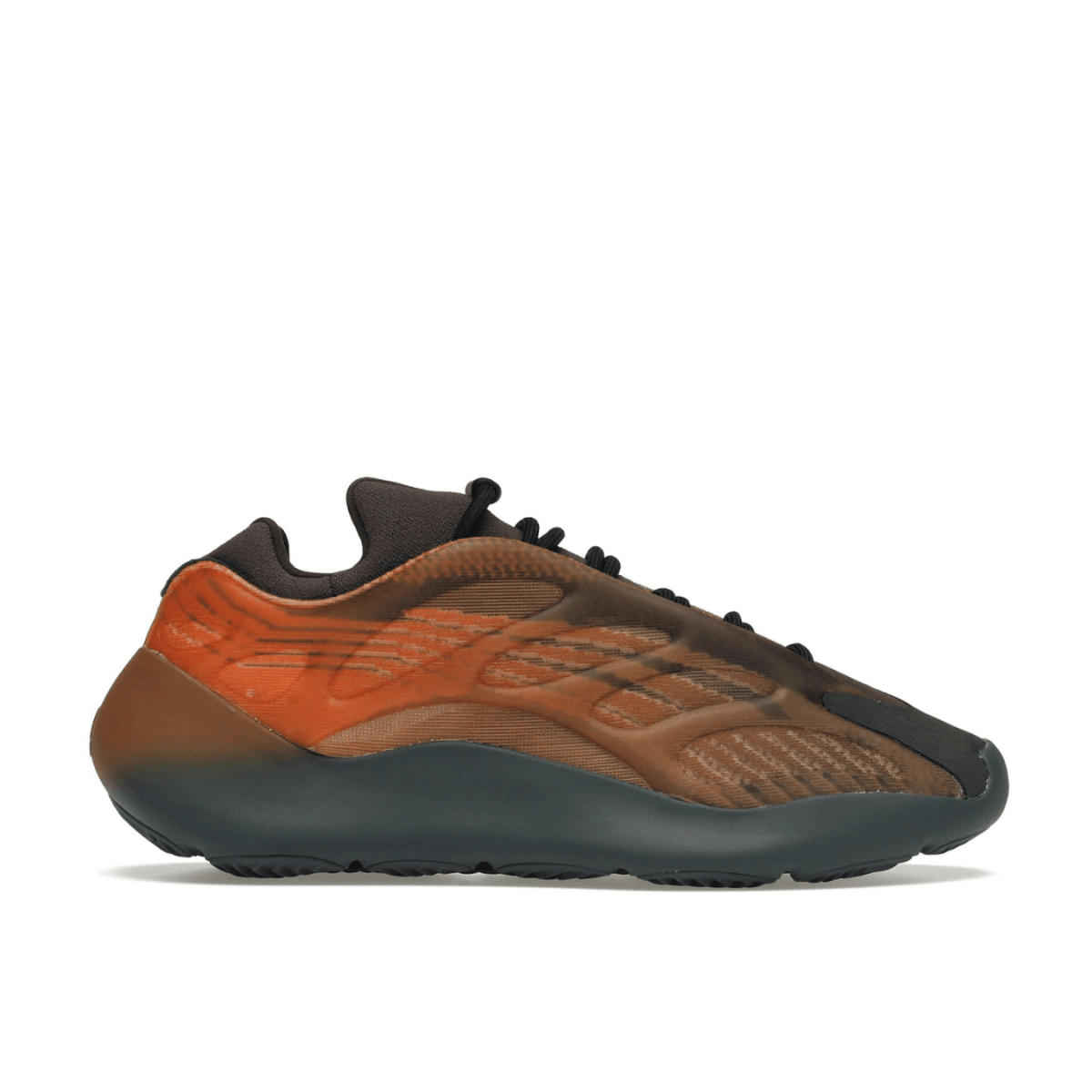 adidas Yeezy 700 V3 Copper Fade sneaker featuring a gradient rust-orange upper and lightweight construction.