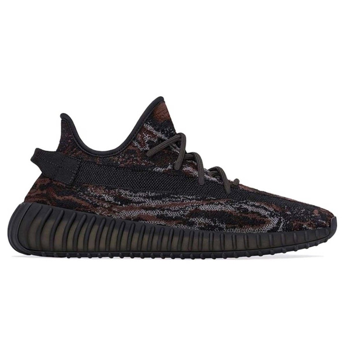 adidas Yeezy Boost 350 V2 MX Rock in black and brown with Primeknit upper and Boost midsole for superior comfort.
