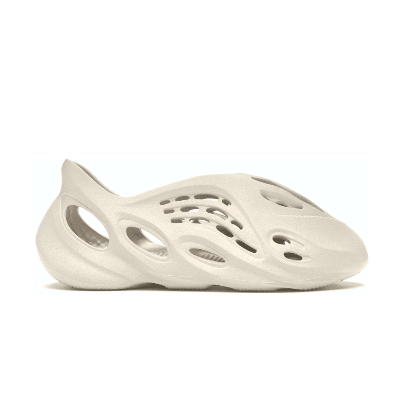 adidas Yeezy Foam RNNR Ararat in off-white color with aerodynamic design and perforations.