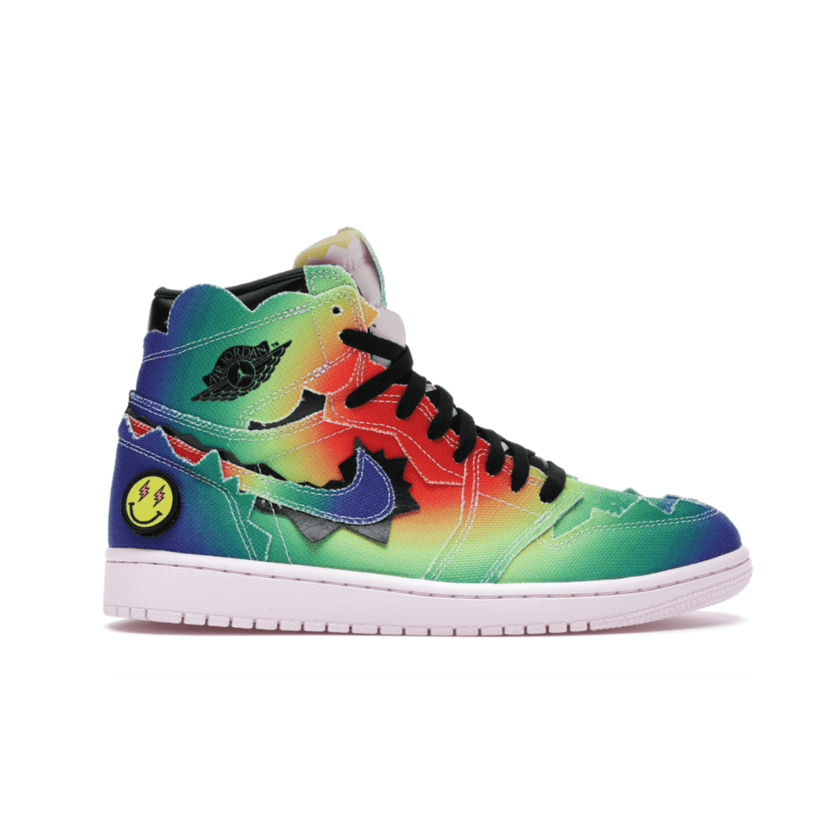 Jordan 1 Retro High J Balvin sneakers featuring vibrant colors and unique textures, inspired by J Balvin's artistic vision.