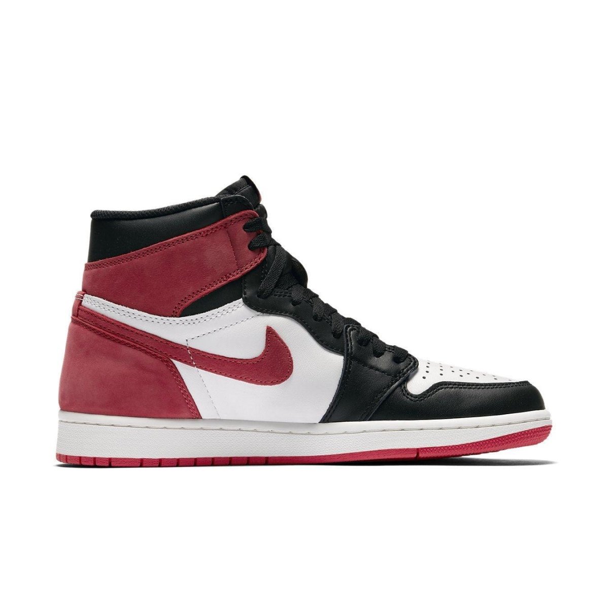 L'Air Jordan 1 Retro High Track Red con colori Chicago Bulls, design elegante e sportivo, ideale per collezionisti.
