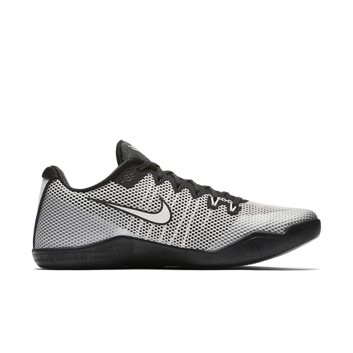 Nike Kobe 11 Quai 54 basketball shoes in black and white mesh with Flywire support