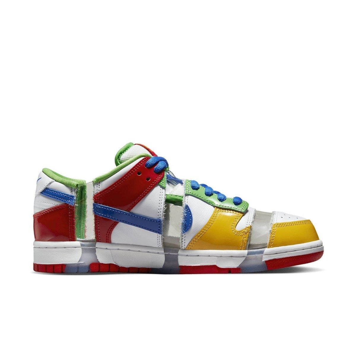 Nike SB Dunk Low Sandy Bodecker in vibrant colors, featuring a unique design inspired by the eBay Charity Dunk from 2003.