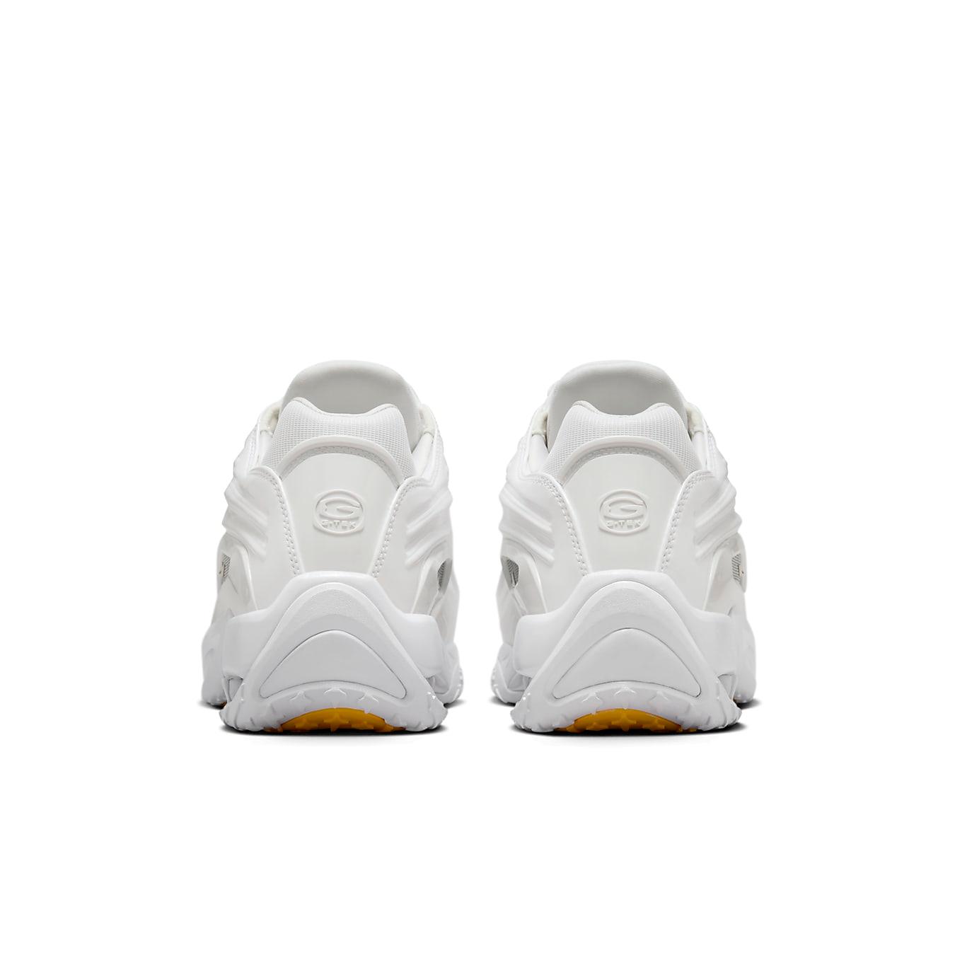 Nike Hot Step 2 Drake NOCTA White sneakers, rear view showcasing sleek design and textured detailing.