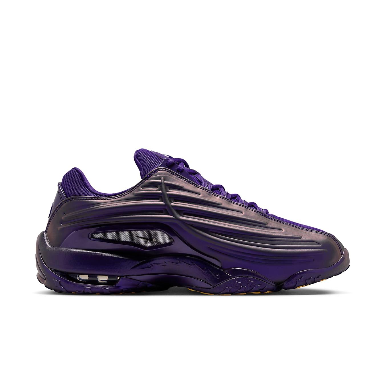Nike Hot Step 2 Drake NOCTA Eggplant sneaker in a rich purple tone with breathable mesh and iridescent panels.