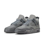 Air Jordan 4 Retro SE Wet Cement sneakers in monochromatic gray with suede and nubuck details.