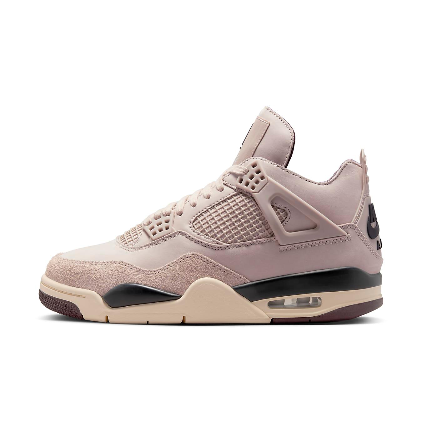 Air Jordan 4 Retro OG SP A Ma Maniére 'While You Were Sleeping' women's sneakers in light gray and suede.