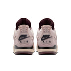 Nike Air Jordan 4 Retro A Ma Maniére Women's sneaker in light grey and burgundy, featuring iconic back branding.