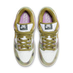 Nike SB Dunk Low Alexis Sablone Chameleon sneaker top view with green and white colorway.