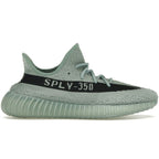 adidas Yeezy Boost 350 V2 Salt sneaker in mint green with black SPLY-350 detailing on the side.
