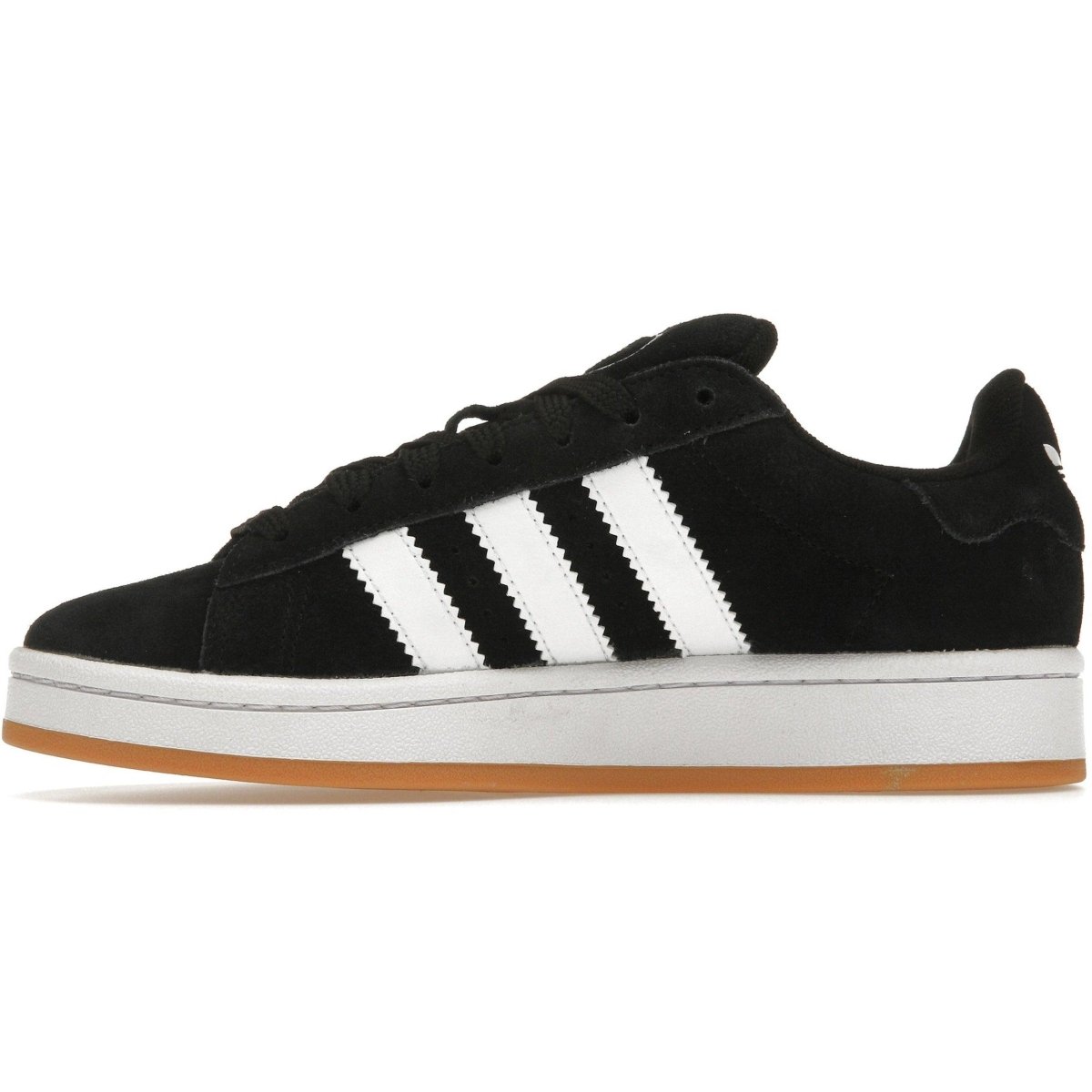 adidas Campus 00s Black White Gum kids sneakers with suede upper and gum sole, ideal for skateboard culture.