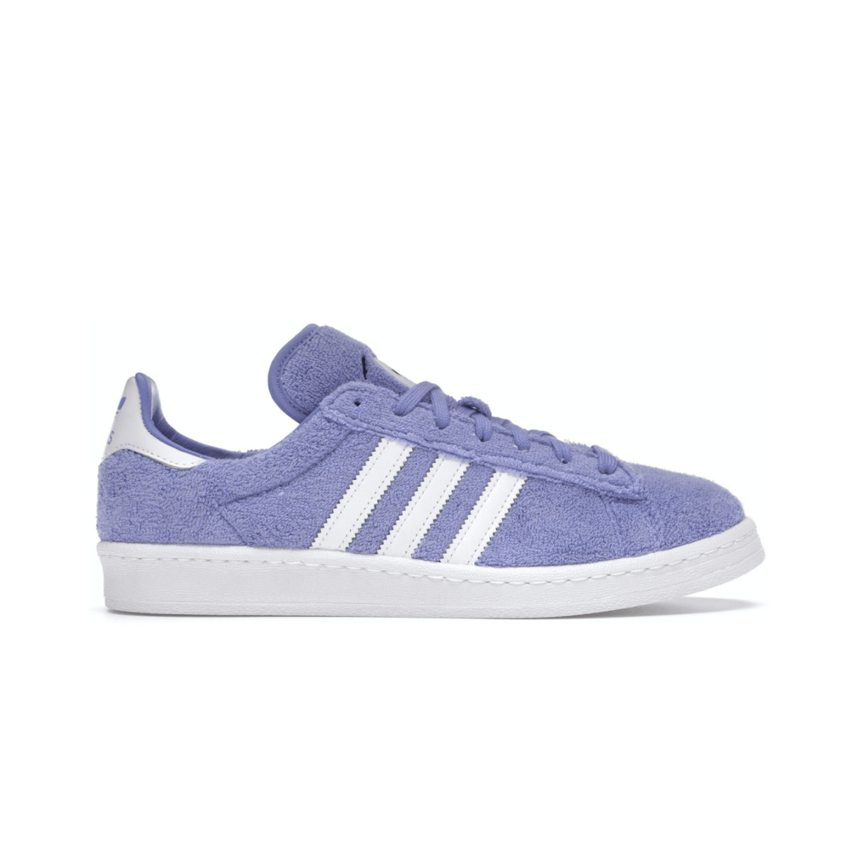 adidas Campus 80s South Park Towelie sneakers in lavender plush with white stripes and accents