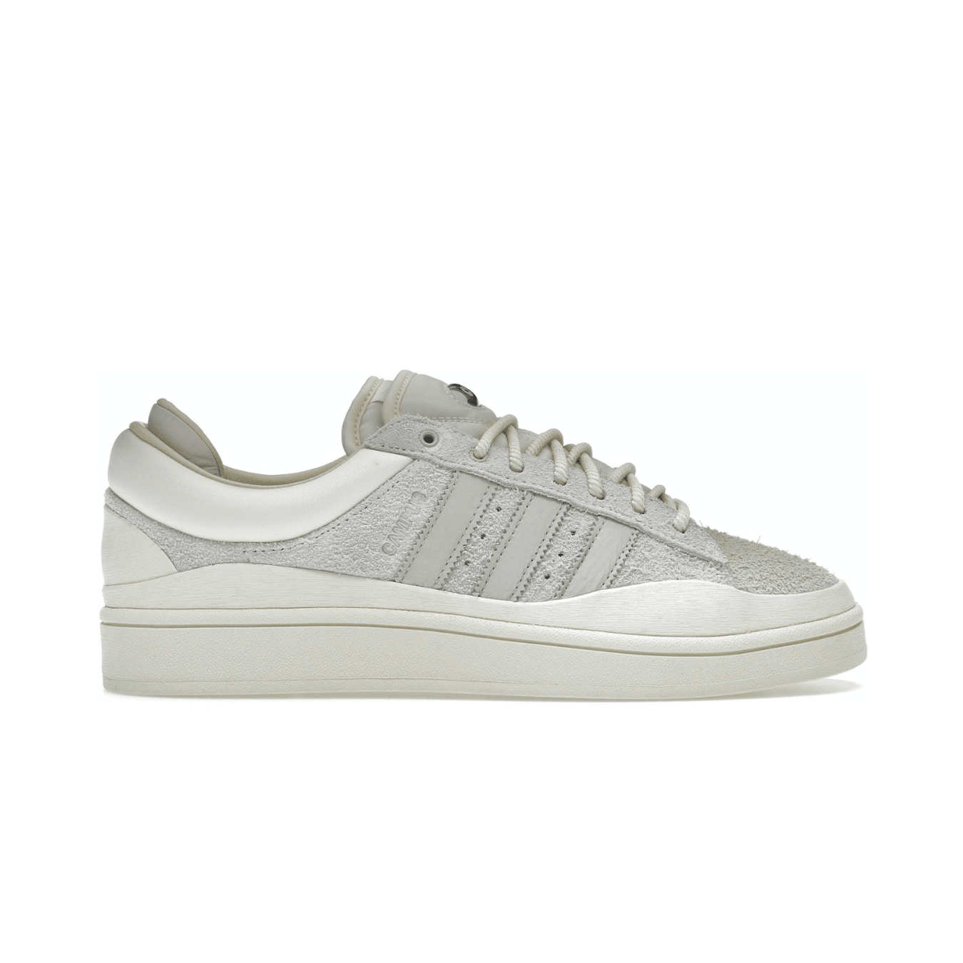 adidas Campus Light Bad Bunny in cream color featuring suede upper and unique double tongue design.
