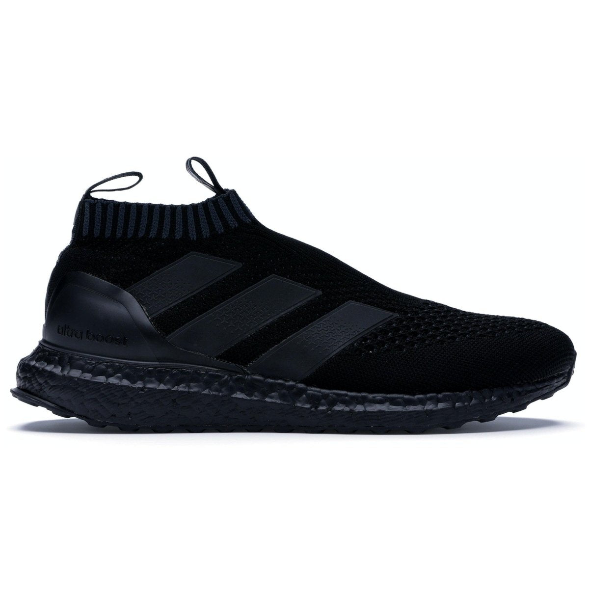 adidas PureControl Ultra Boost Triple Black sneakers with a sleek Primeknit upper and Boost cushioning.