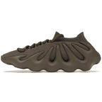 adidas Yeezy 450 Cinder in dark brown, featuring a sock-like upper and unique wavy sole for stylish comfort.