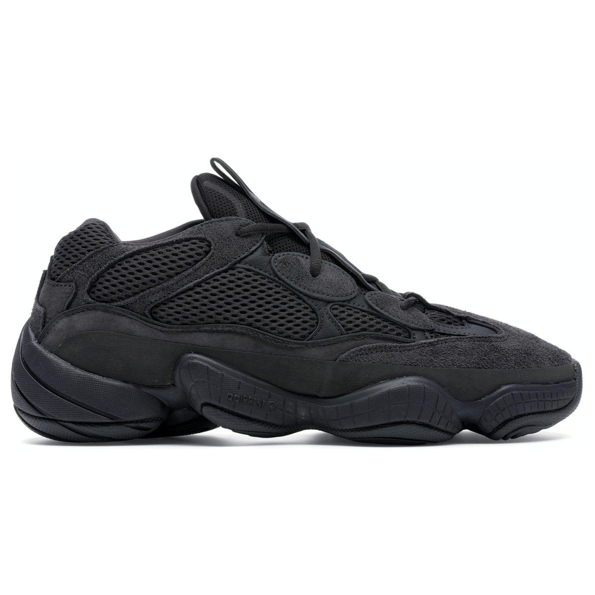 adidas Yeezy 500 Utility Black sneakers featuring suede and mesh materials, designed for comfort and style.