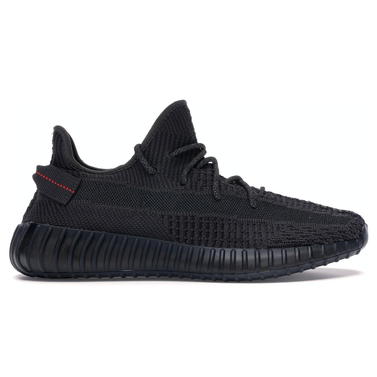 adidas Yeezy Boost 350 V2 Black Non-Reflective sneaker with a Primeknit upper and Boost sole.