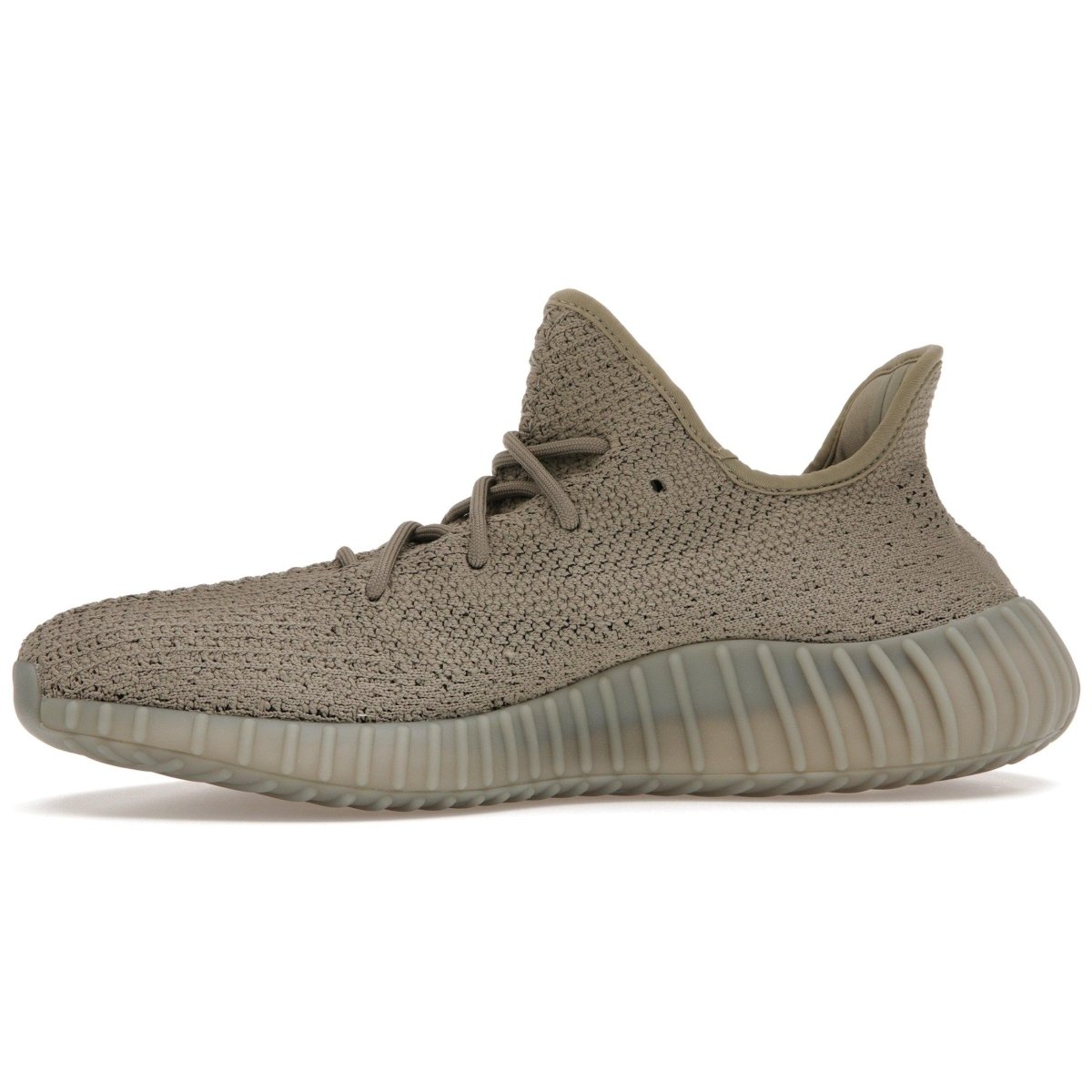 adidas Yeezy Boost 350 V2 Granite sneaker in neutral gray Primeknit with distinctive black stripe and SPLY-350 logo