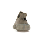 adidas Yeezy Boost 350 V2 Granite back view showcasing the Primeknit upper and unique heel design.