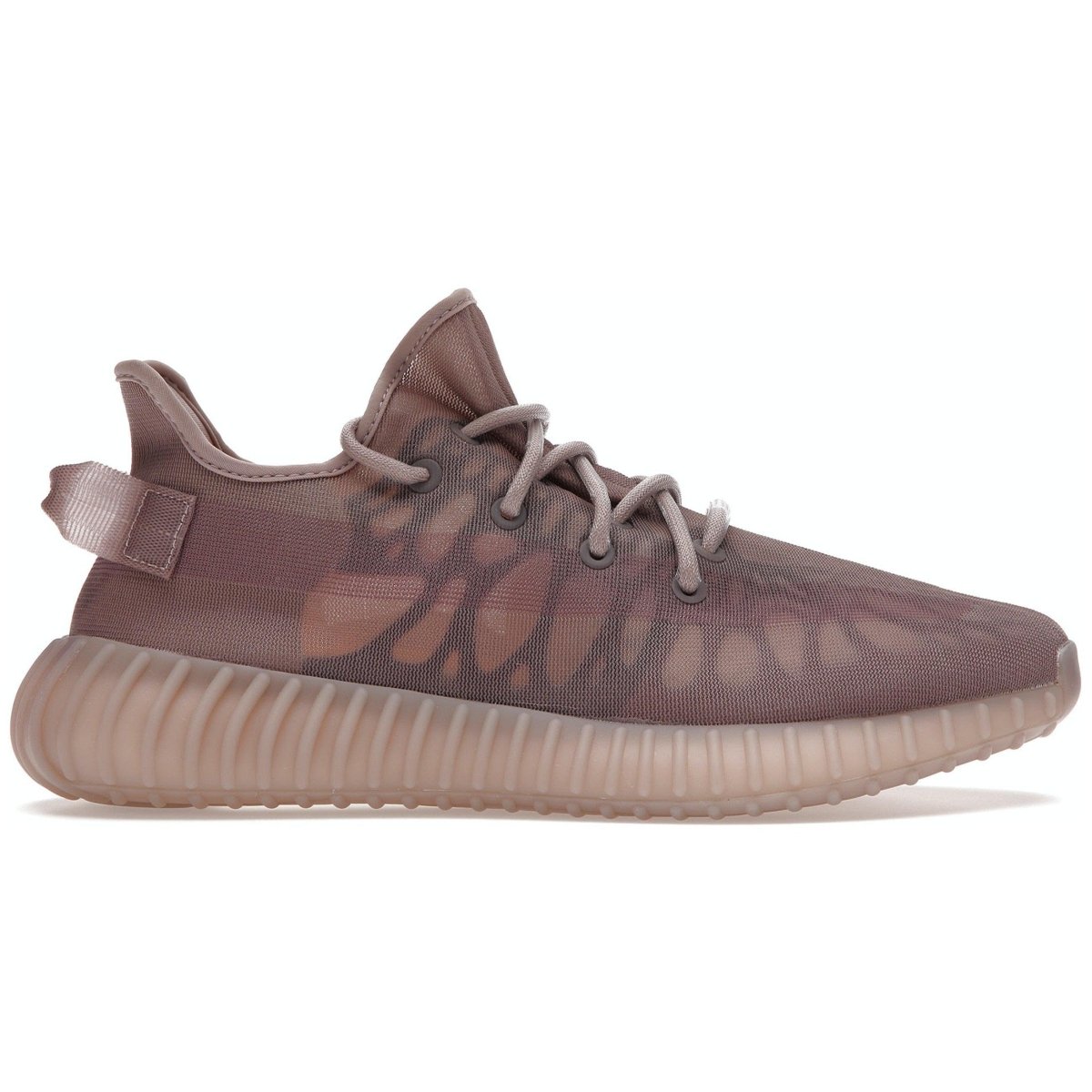 adidas Yeezy Boost 350 V2 Mono Mist sneaker in Dark and Light Grey with semi-transparent upper.