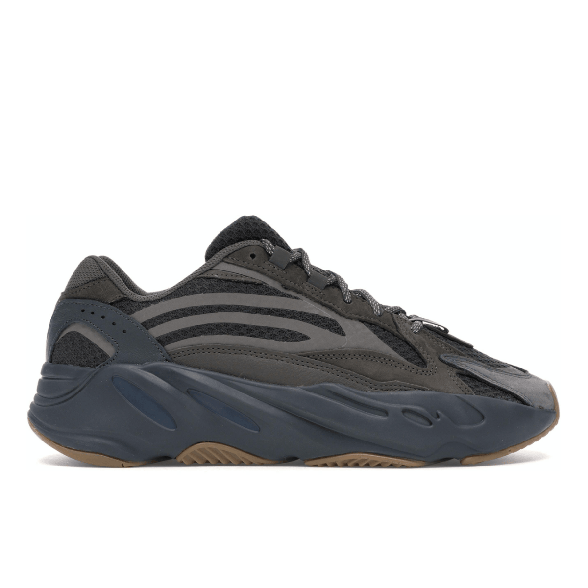 adidas Yeezy Boost 700 V2 Geode in earthy tones, featuring a durable Boost sole and robust rubber outsole.