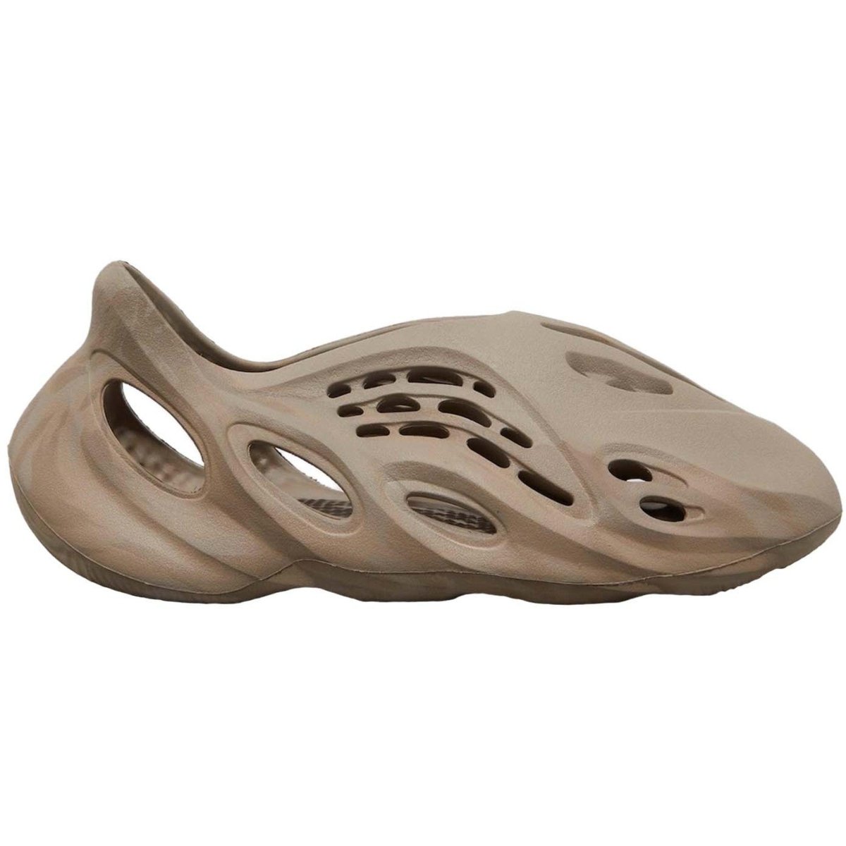 Adidas Yeezy Foam RNNR 'Stone Sage' slip-on shoes with breathable EVA foam design in beige.