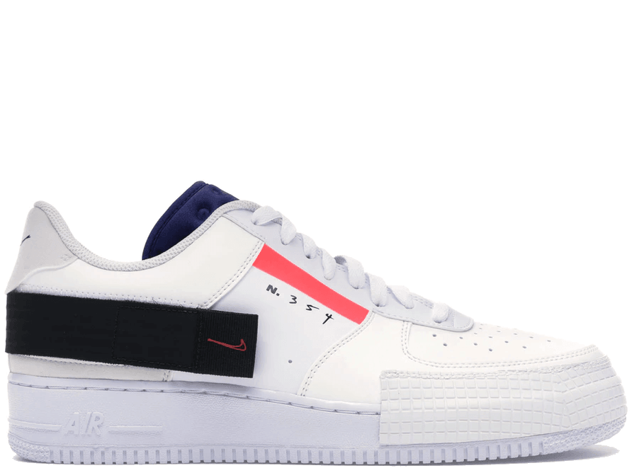 Nike Air Force 1 Type in white with modern design and premium materials, featuring unique detailing and structured sole.