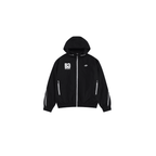 Black and white NPT Baby Gang zip track top jacket featuring a hood and stylish design.
