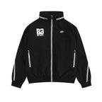 Black and white NPT Baby Gang zip track top jacket with logo and side pockets