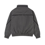 Grey and black NPT Simba La Rue zip track top, casual hoodie with elastic cuffs and back zip pocket.