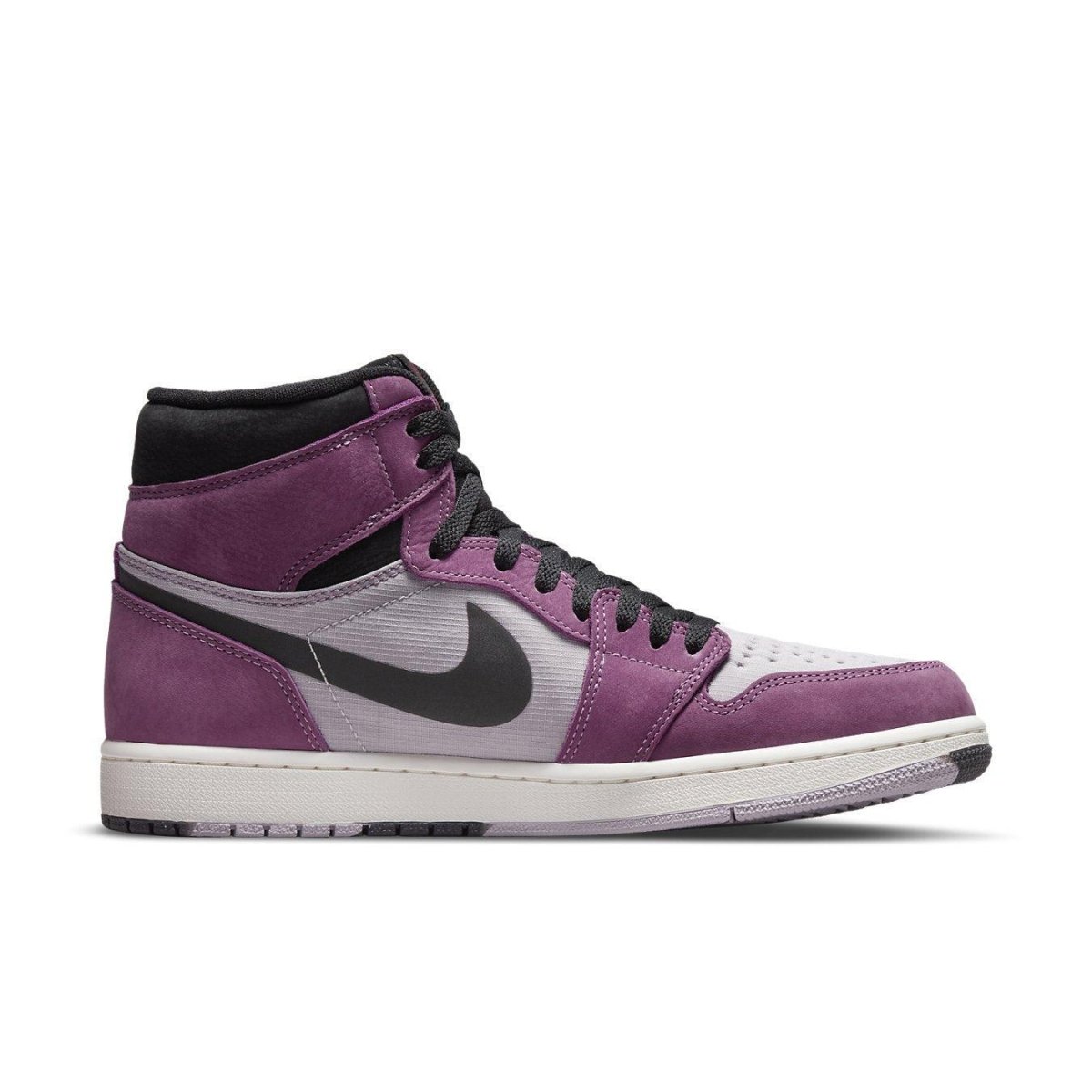 Nike Air Jordan 1 High Element Gore-Tex Berry in purple and black with waterproof Gore-Tex upper and 3M Swoosh.