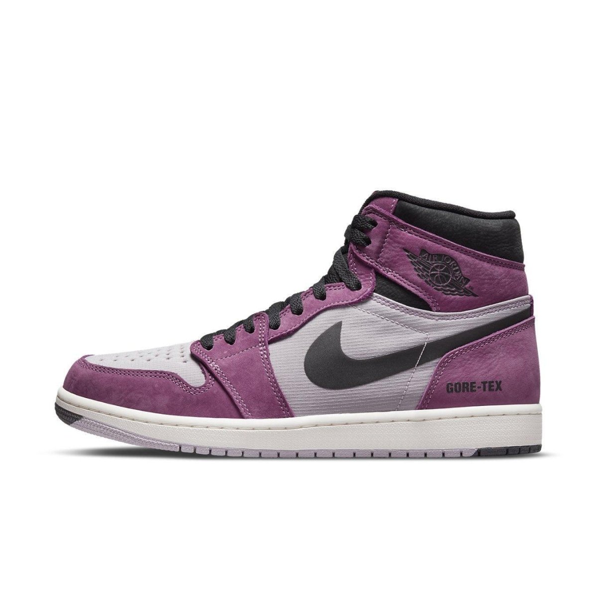 Jordan 1 High Element Gore-Tex Berry sneakers with waterproof Gore-Tex upper and reflective Swoosh accents.