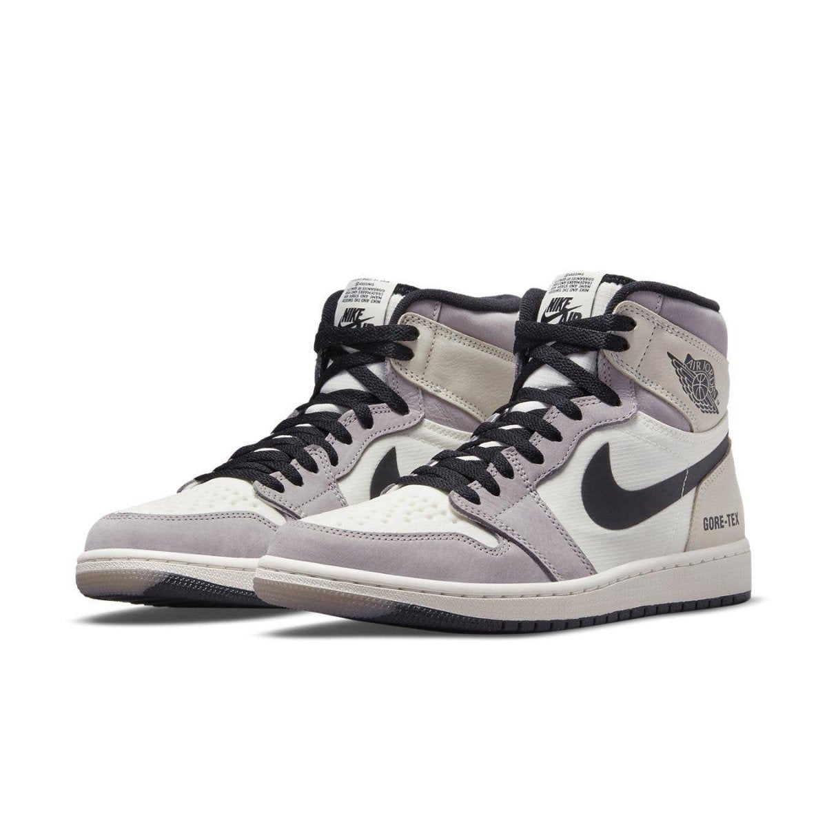 Air Jordan 1 High Element Gore-Tex in Light Bone colorway with black details and logo.