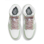 Air Jordan 1 High OG Seafoam Women's sneakers with light green and white colorway.