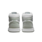 Back view of the Jordan 1 High OG Seafoam (W) sneakers showcasing premium leather and unique design.