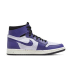 Nike Air Jordan 1 High Zoom Air CMFT Crater Purple sneakers featuring purple and white colorway.