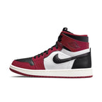 Nike Air Jordan 1 High Zoom CMFT Patent Chicago women's sneaker in iconic red, black, and white colorway.