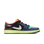 Jordan 1 Low FlyEase Bio Hack sneaker in vibrant colors, featuring a sleek design and innovative closure system.
