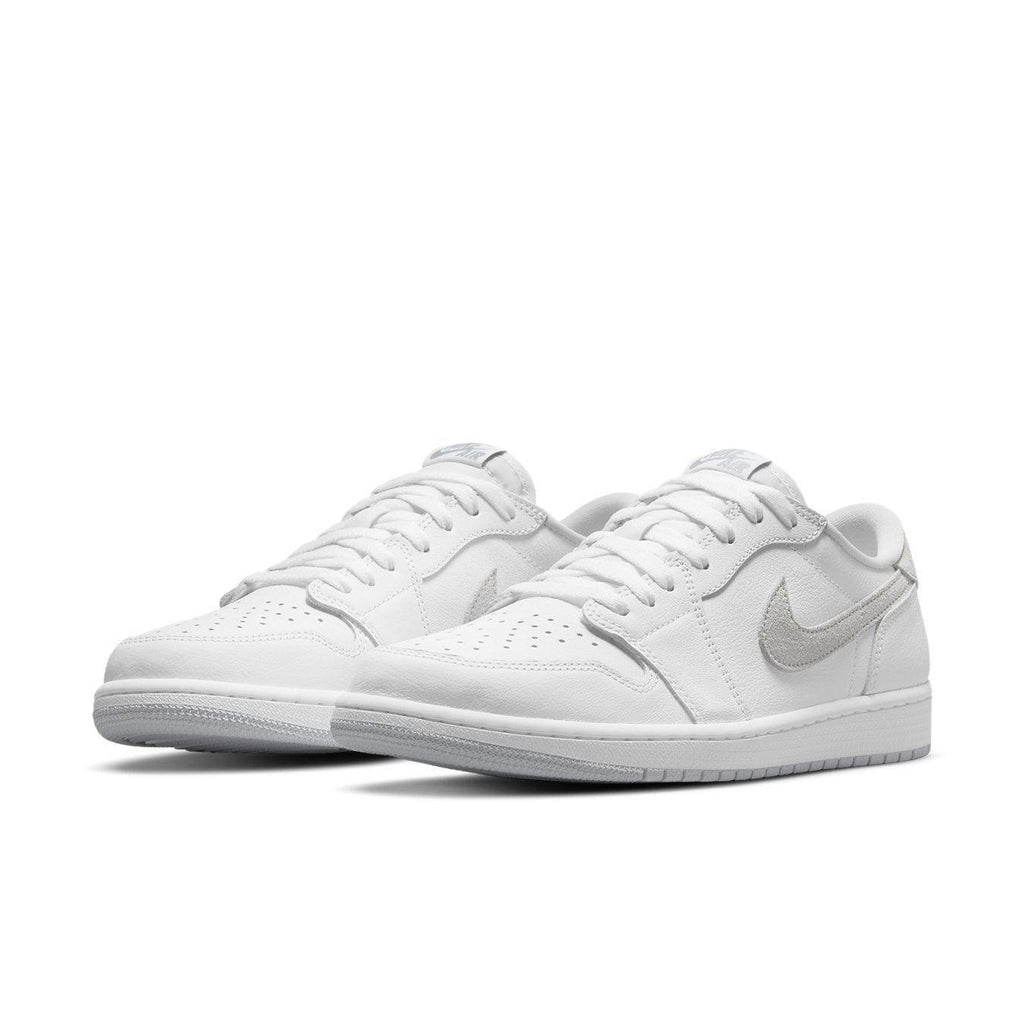 Jordan 1 Low OG Neutral Grey (2021) sneakers featuring a sleek white design and subtle grey accents.