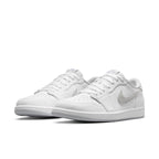 Jordan 1 Low OG Neutral Grey (2021) sneakers featuring a sleek white design and subtle grey accents.