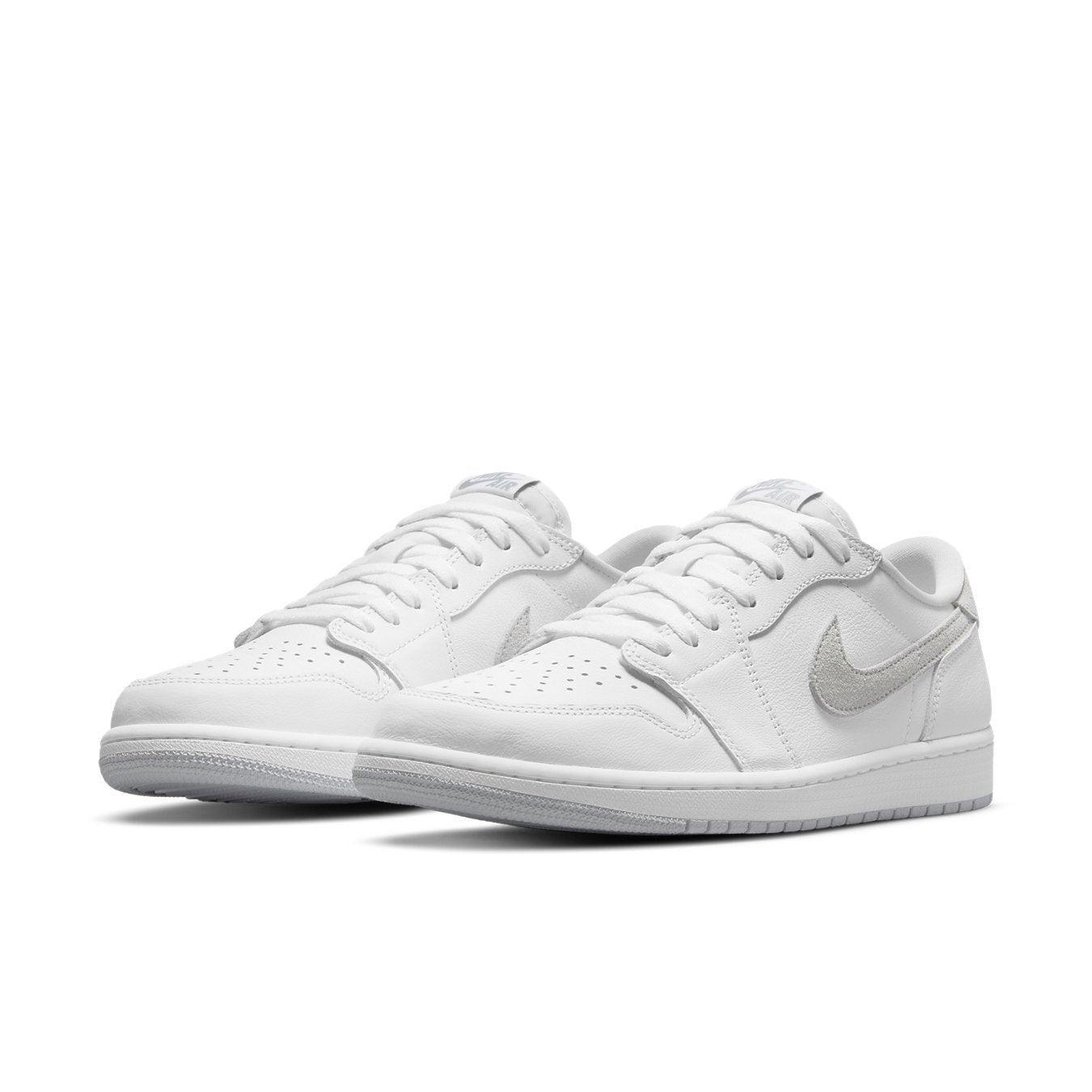 Jordan 1 Low OG Neutral Grey (2021) sneakers featuring a sleek white design and subtle grey accents.