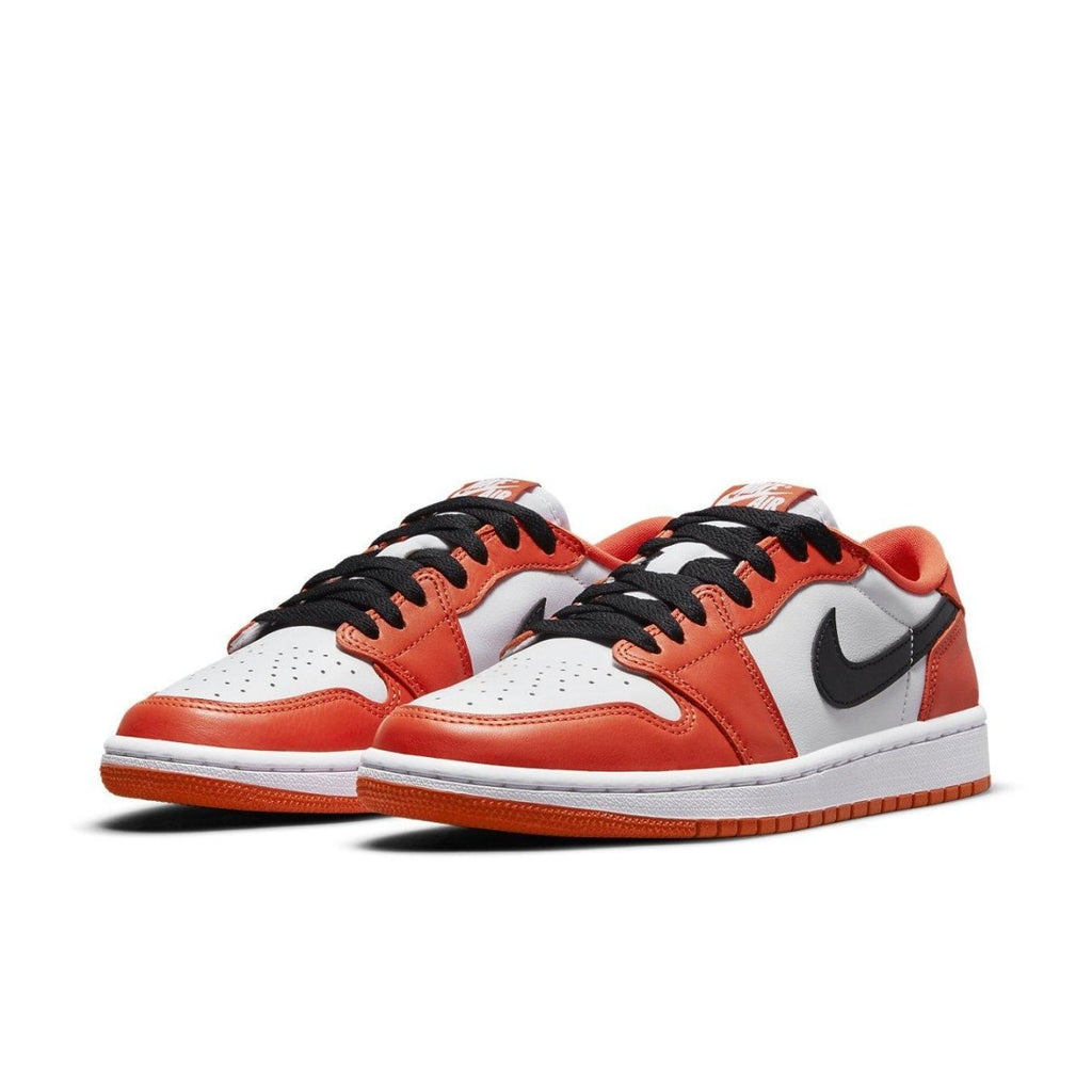 Air Jordan 1 Low OG Starfish women's sneakers with white, orange, and black colorway
