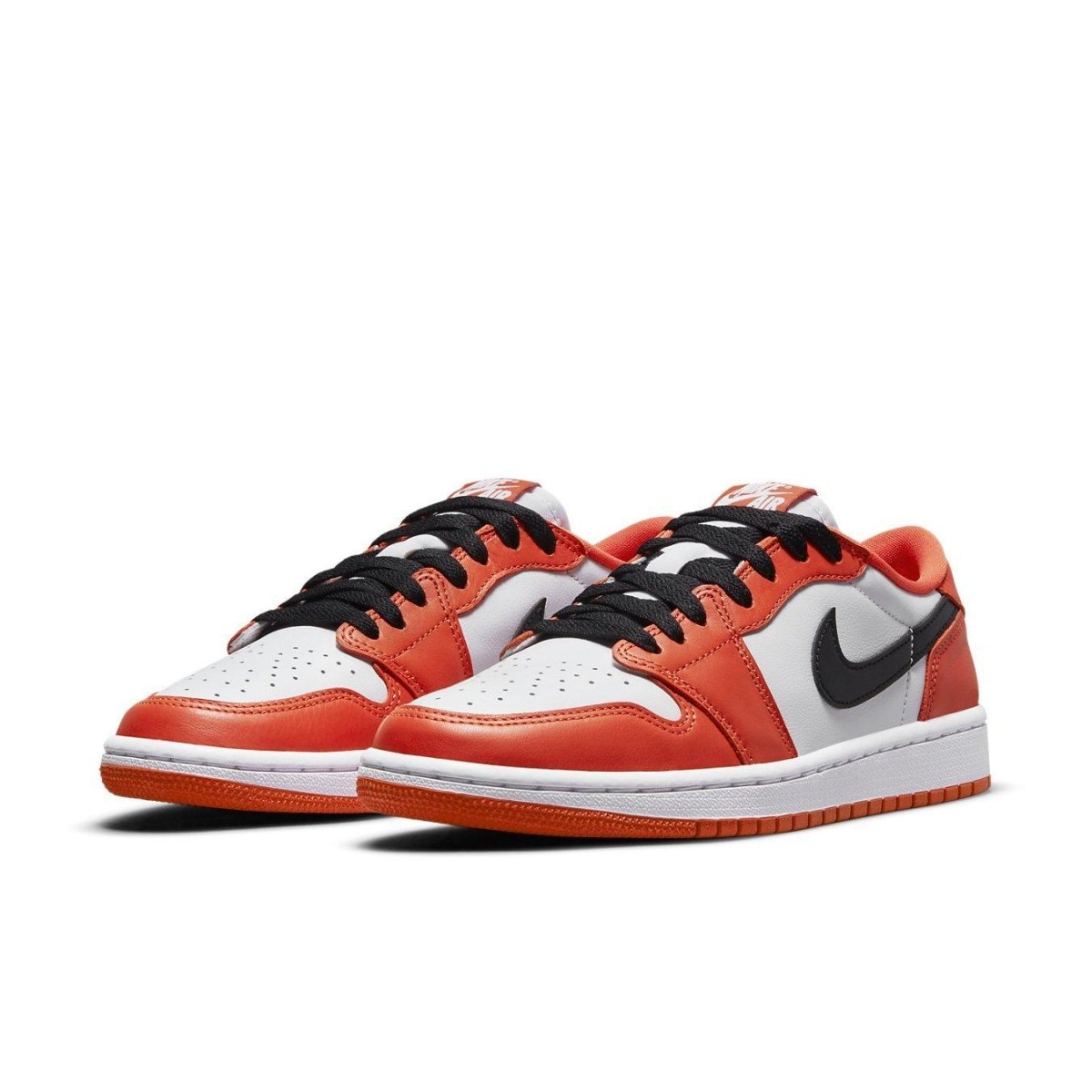 Air Jordan 1 Low OG Starfish women's sneakers with white, orange, and black colorway