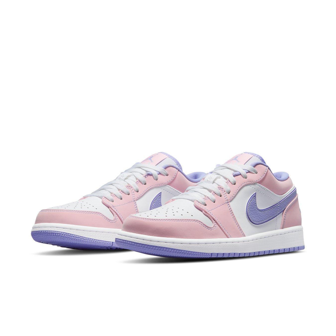 Air Jordan 1 Low SE Arctic Punch in Arctic Punch, Purple Pulse, and White colors with textured leather.
