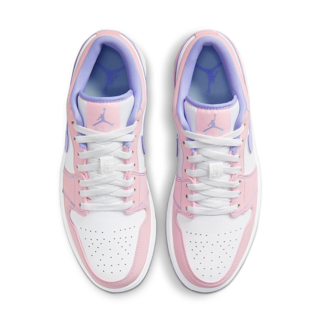 Air Jordan 1 Low SE Arctic Punch in Arctic Punch/Purple Pulse/White with layered Swoosh and smooth leather.