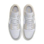 Jordan 1 Low SE Craft Inside Out Tech Grey shoes with a premium layered design and soft neutral colors.
