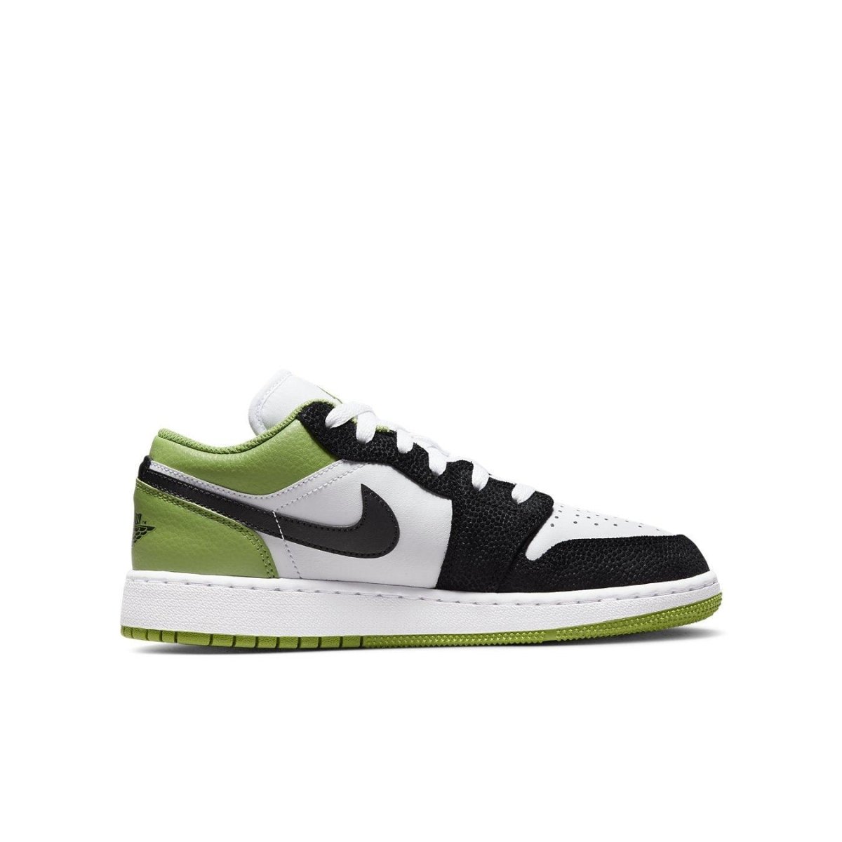 Air Jordan 1 Low SE Floral Vines in white, black, and green with floral design around the Swoosh.