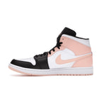 Air Jordan 1 Mid Arctic Orange Black Toe sneaker featuring black, white, and Arctic Orange accents.