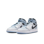 Jordan 1 Mid SE Ice Blue sneakers showcasing premium materials and modern design accents.