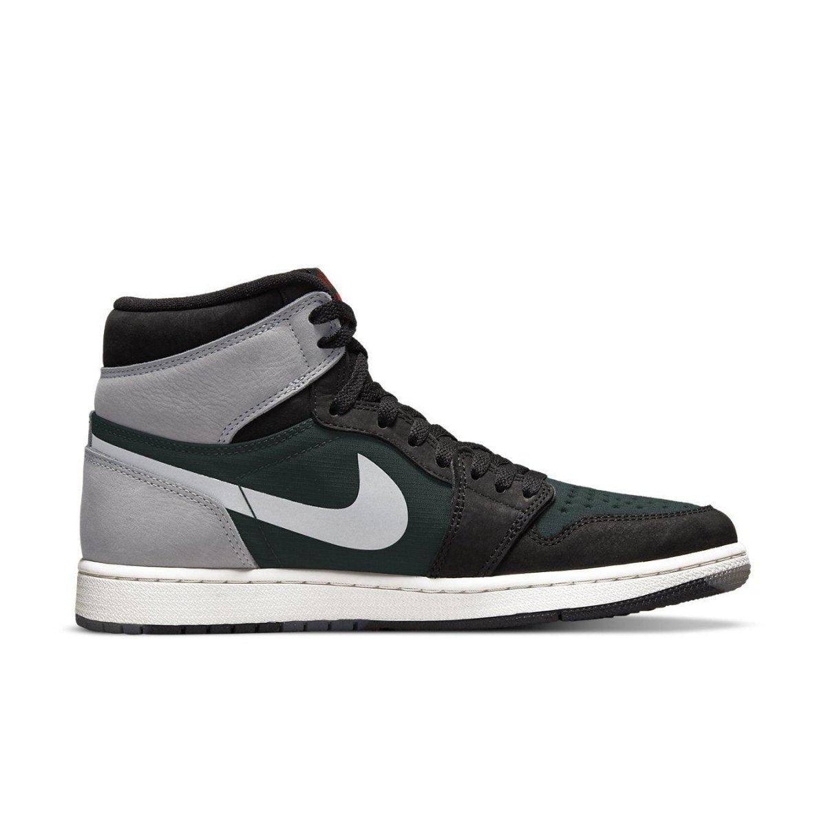 Air Jordan 1 Retro High Element Gore-Tex in Black Particle Grey, featuring waterproof Gore-Tex upper and reflective Swoosh.